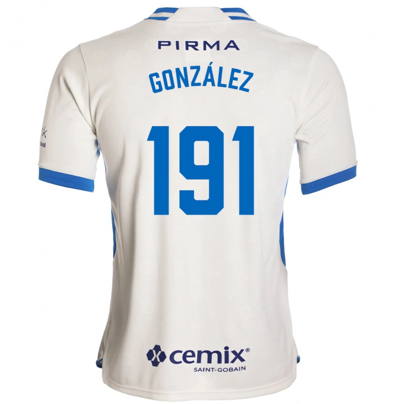 Danxen Heren Alejandro González #191 Wit Blauw Rood Uitshirt Uittenue 2026/27 T-Shirt België