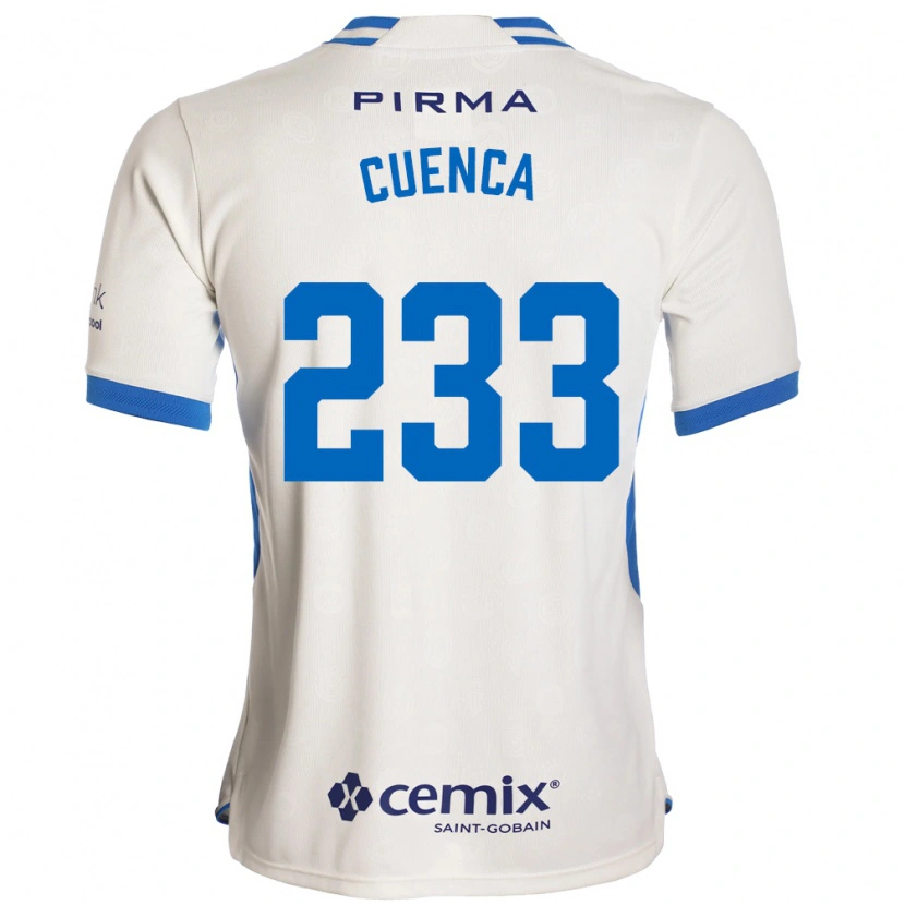Danxen Heren Yazziel Cuenca #233 Wit Blauw Rood Uitshirt Uittenue 2026/27 T-Shirt België