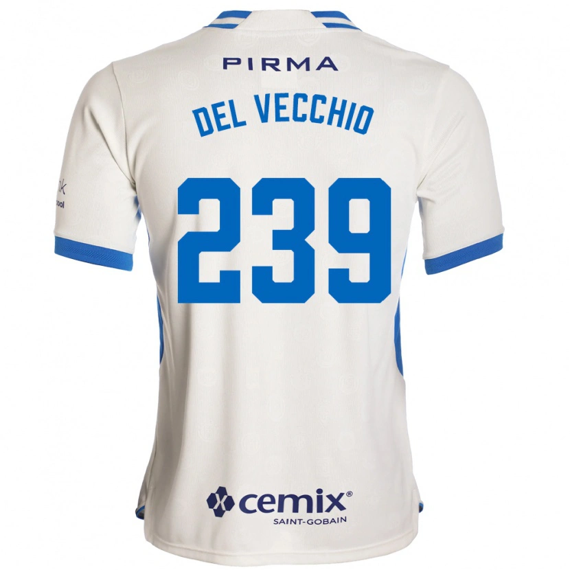 Danxen Heren Michael Del Vecchio #239 Wit Blauw Rood Uitshirt Uittenue 2026/27 T-Shirt België