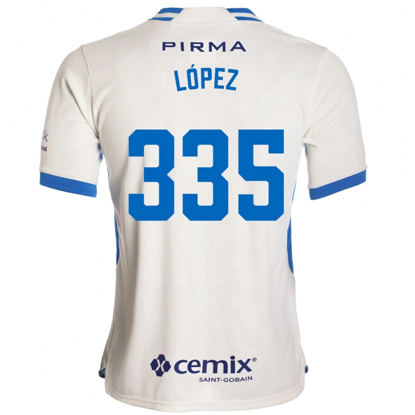 Danxen Heren Alfredo López #335 Wit Blauw Rood Uitshirt Uittenue 2026/27 T-Shirt België