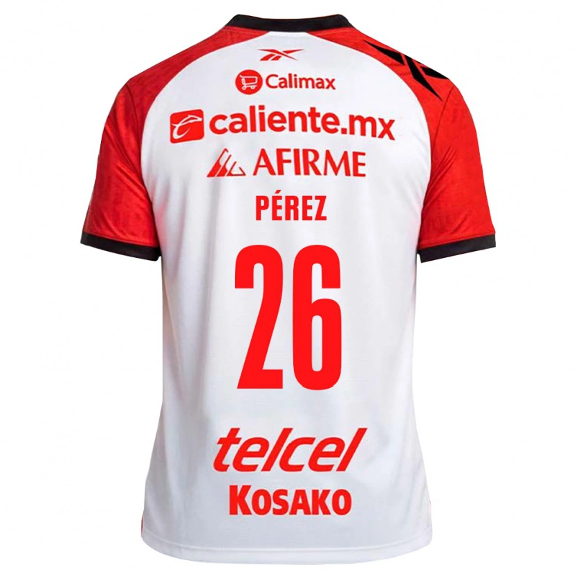 Danxen Heren Aldahir Pérez #26 Wit Zwart Rood Uitshirt Uittenue 2026/27 T-Shirt België