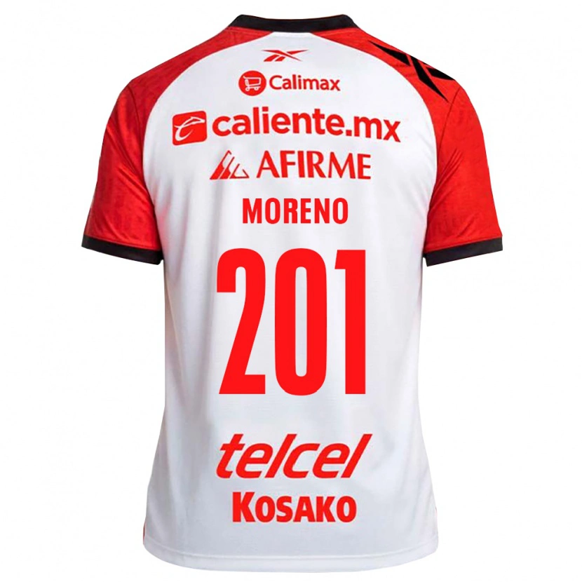 Danxen Heren Jesús Moreno #201 Wit Zwart Rood Uitshirt Uittenue 2026/27 T-Shirt België