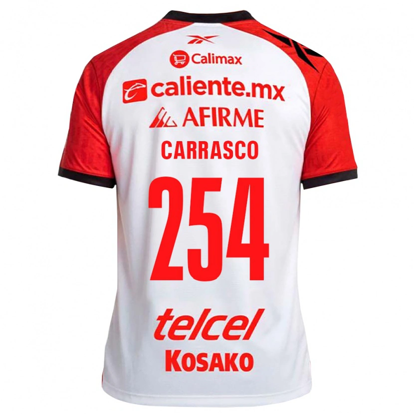 Danxen Heren Jonathan Carrasco #254 Wit Zwart Rood Uitshirt Uittenue 2026/27 T-Shirt België