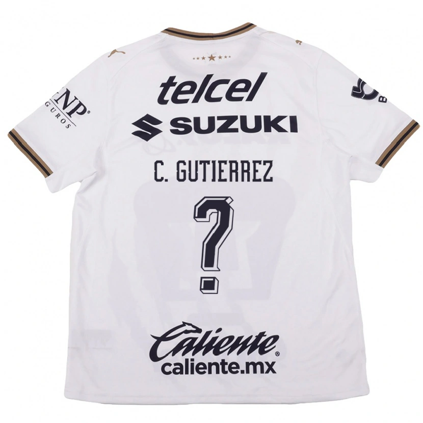 Danxen Heren Carlos Gutierrez #0 Wit Zwart Bruin Uitshirt Uittenue 2026/27 T-Shirt België
