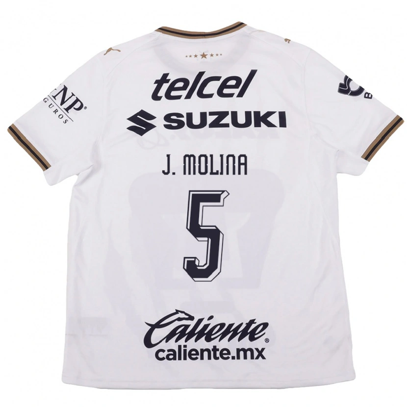 Danxen Heren Jesús Molina #5 Wit Zwart Bruin Uitshirt Uittenue 2026/27 T-Shirt België