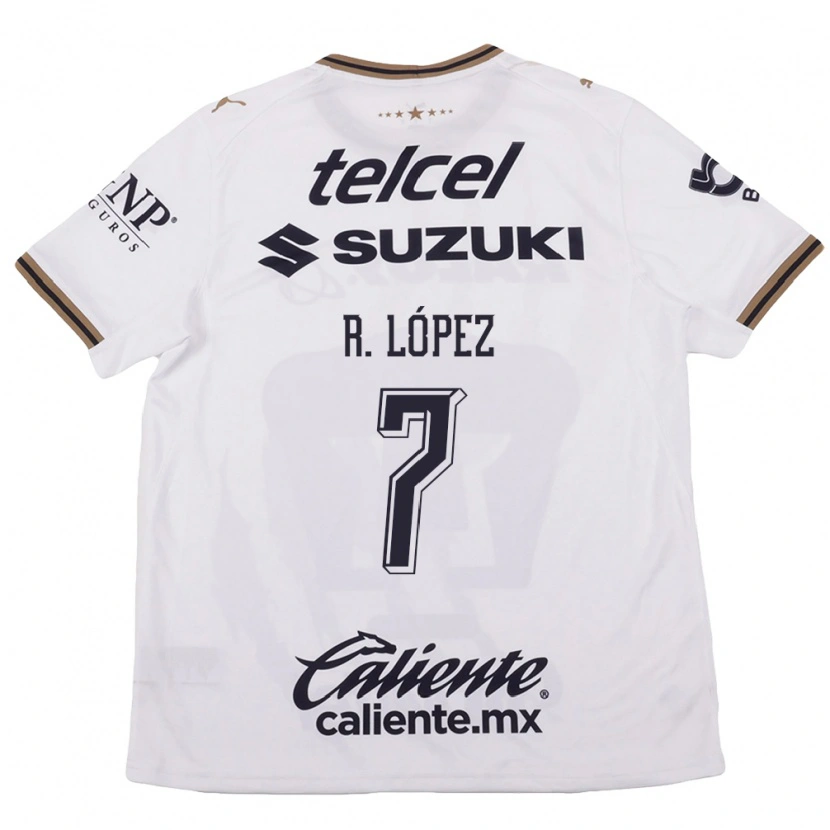 Danxen Heren Rodrigo López #7 Wit Zwart Bruin Uitshirt Uittenue 2026/27 T-Shirt België