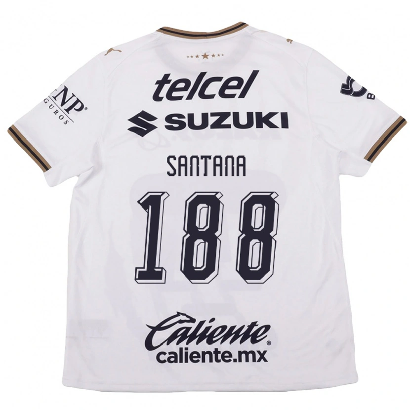 Danxen Heren Guillermo Santana #188 Wit Zwart Bruin Uitshirt Uittenue 2026/27 T-Shirt België
