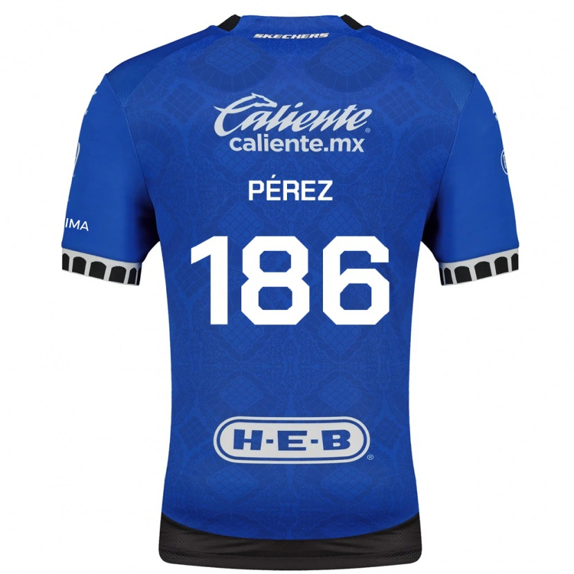 Danxen Heren José Pérez #186 Koninklijk Blauw Wit Zwart Uitshirt Uittenue 2026/27 T-Shirt België