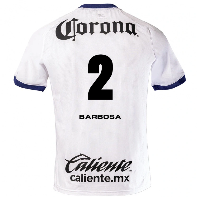Danxen Heren Diego Barbosa #2 Wit Blauw Zwart Uitshirt Uittenue 2026/27 T-Shirt België