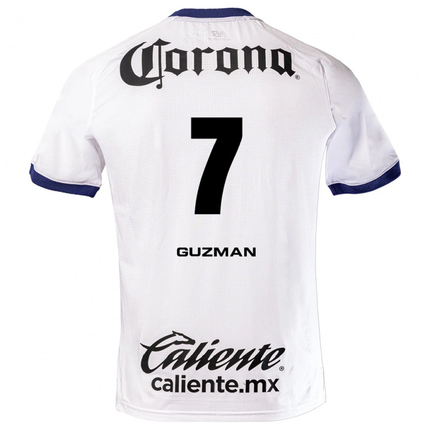 Danxen Heren Víctor Guzmán #7 Wit Blauw Zwart Uitshirt Uittenue 2026/27 T-Shirt België