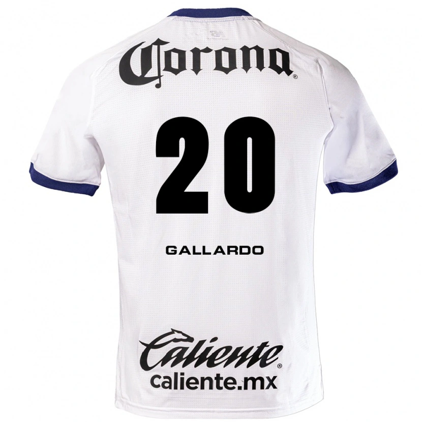 Danxen Heren Jesús Gallardo #20 Wit Blauw Zwart Uitshirt Uittenue 2026/27 T-Shirt België