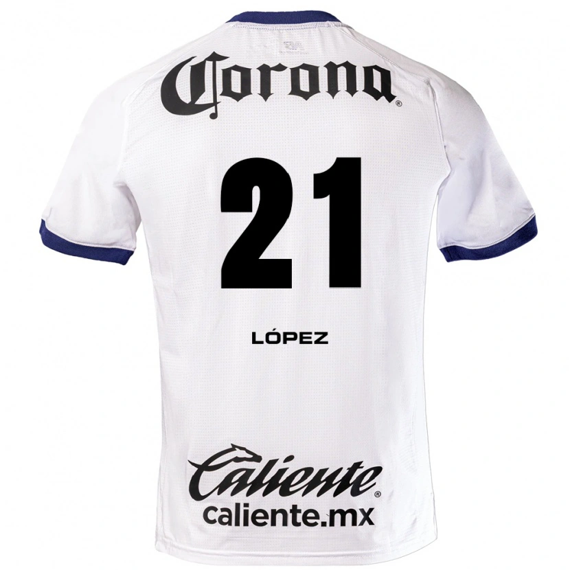 Danxen Heren Iván López #21 Wit Blauw Zwart Uitshirt Uittenue 2026/27 T-Shirt België
