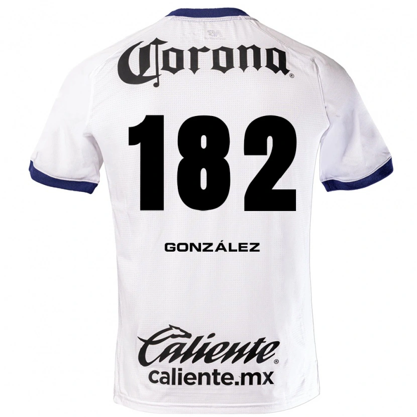 Danxen Heren Enrique González #182 Wit Blauw Zwart Uitshirt Uittenue 2026/27 T-Shirt België