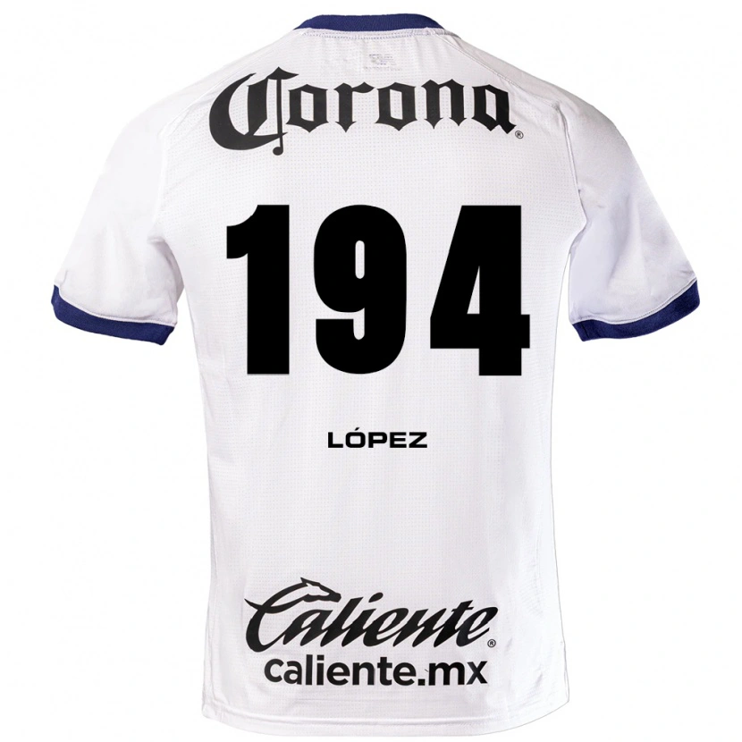 Danxen Heren Erick López #194 Wit Blauw Zwart Uitshirt Uittenue 2026/27 T-Shirt België