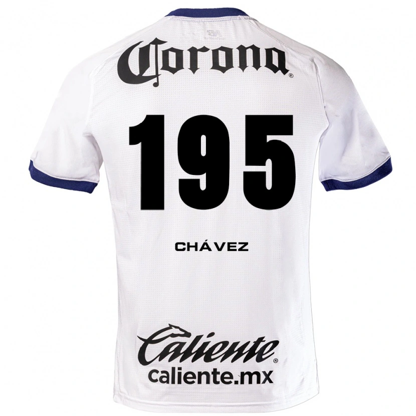 Danxen Heren Ángel Chávez #195 Wit Blauw Zwart Uitshirt Uittenue 2026/27 T-Shirt België