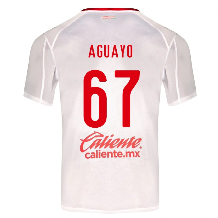 Danxen Heren Sergio Aguayo #67 Wit Groen Rood Uitshirt Uittenue 2026/27 T-Shirt België