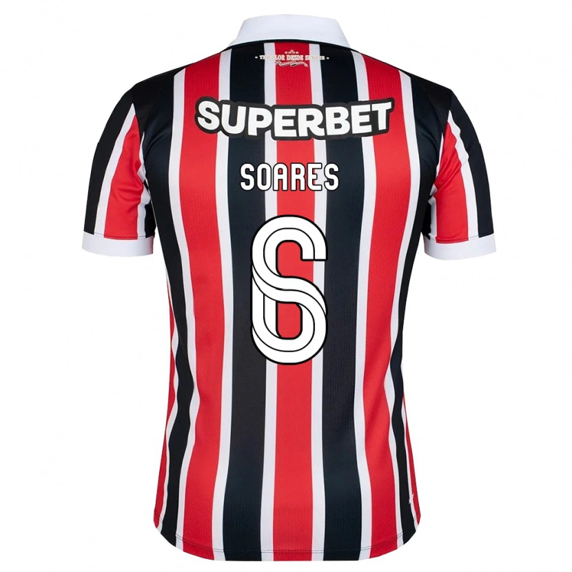 Danxen Heren Jéssica Soares #6 Rood Wit Zwart Uitshirt Uittenue 2026/27 T-Shirt België