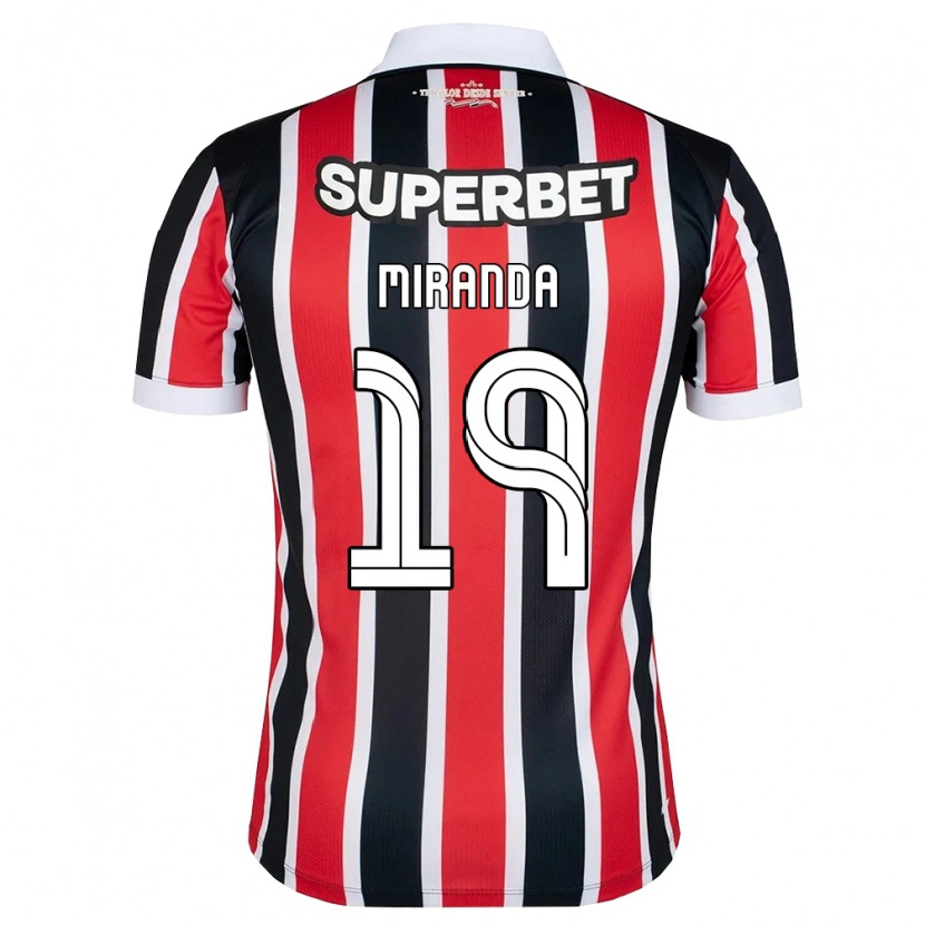 Danxen Heren Gustavo Miranda #19 Rood Wit Zwart Uitshirt Uittenue 2026/27 T-Shirt België
