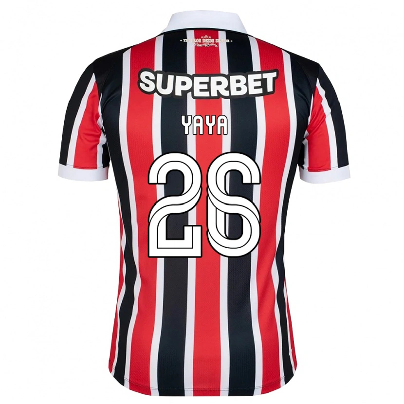 Danxen Heren Yaya #26 Rood Wit Zwart Uitshirt Uittenue 2026/27 T-Shirt België