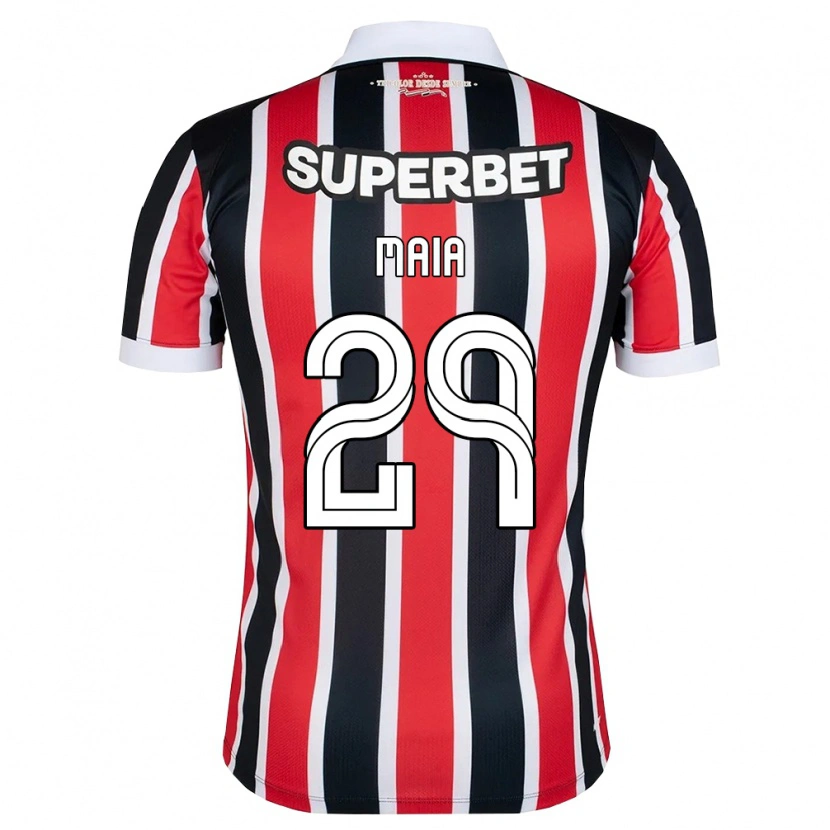 Danxen Heren Pablo Maia #29 Rood Wit Zwart Uitshirt Uittenue 2026/27 T-Shirt België