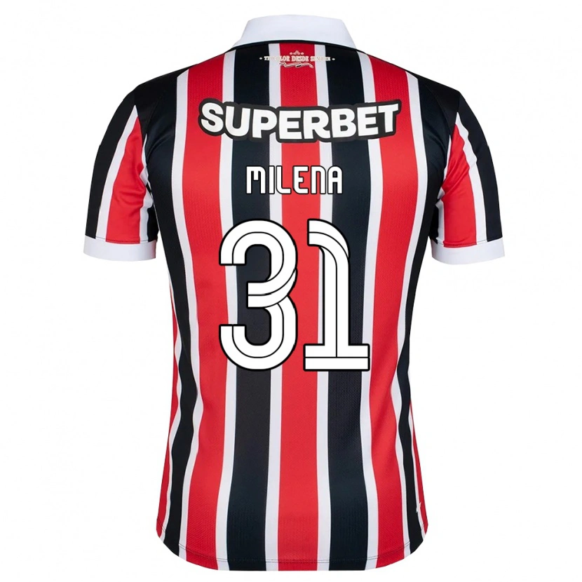 Danxen Heren Milena #31 Rood Wit Zwart Uitshirt Uittenue 2026/27 T-Shirt België