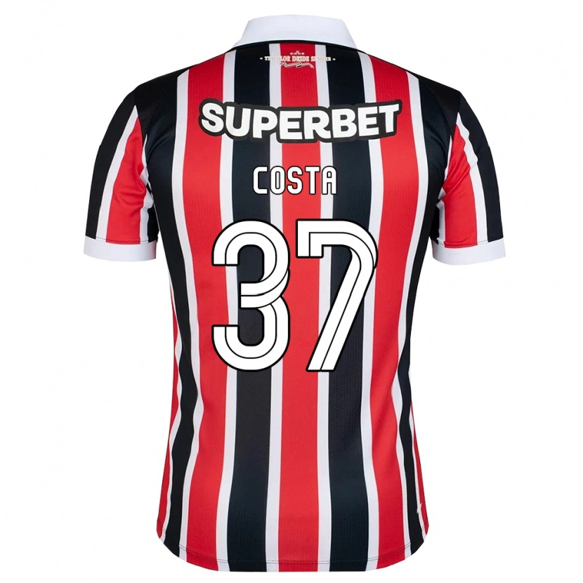 Danxen Heren Talles Costa #37 Rood Wit Zwart Uitshirt Uittenue 2026/27 T-Shirt België
