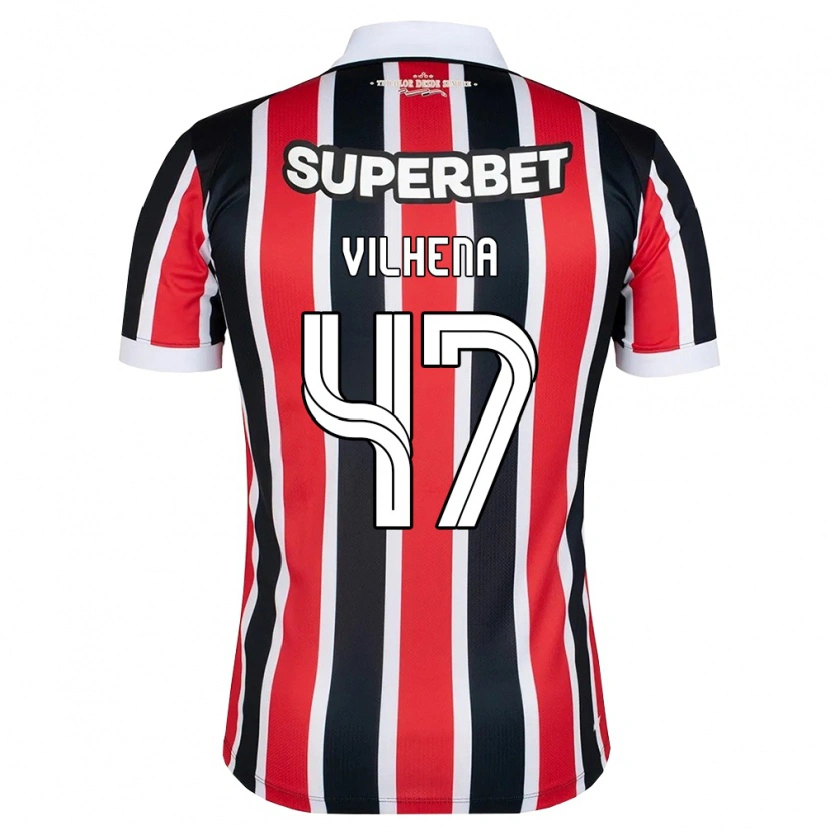Danxen Heren Pedro Vilhena #47 Rood Wit Zwart Uitshirt Uittenue 2026/27 T-Shirt België