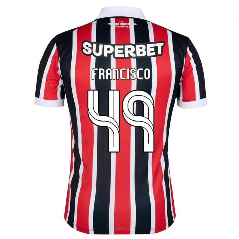 Danxen Heren Ryan Francisco #49 Rood Wit Zwart Uitshirt Uittenue 2026/27 T-Shirt België
