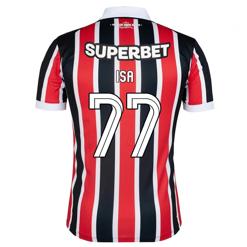 Danxen Heren Isa #77 Rood Wit Zwart Uitshirt Uittenue 2026/27 T-Shirt België