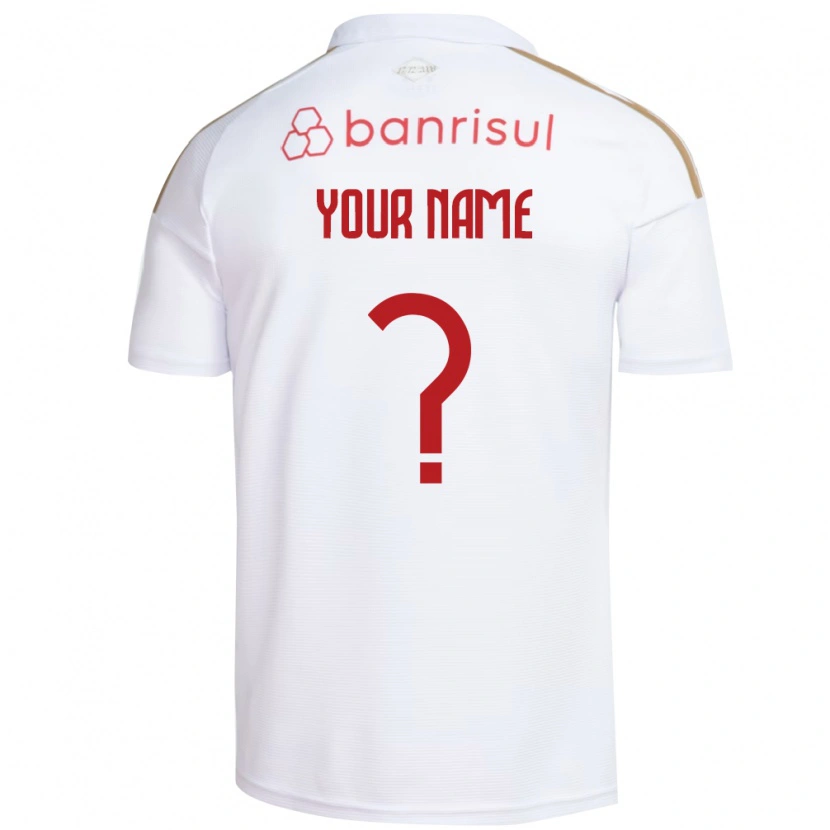 Danxen Heren Uw Naam #0 Wit Rood Uitshirt Uittenue 2026/27 T-Shirt België