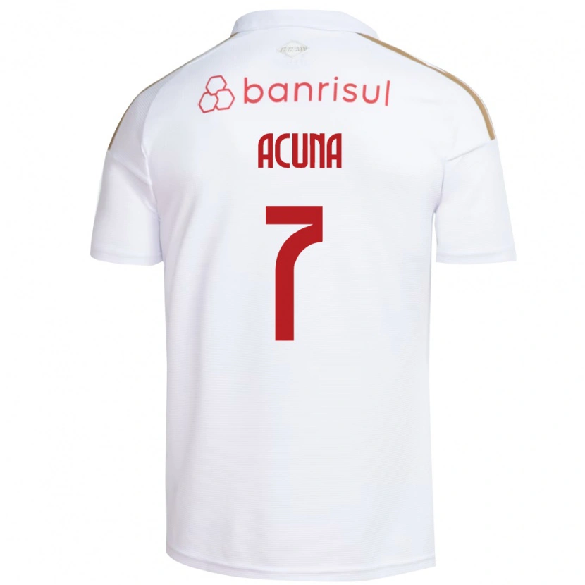 Danxen Heren Yenny Acuña #7 Wit Rood Uitshirt Uittenue 2026/27 T-Shirt België