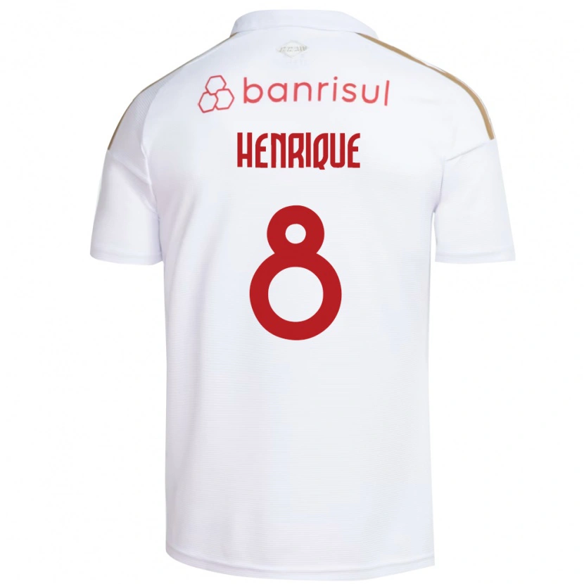 Danxen Heren Bruno Henrique #8 Wit Rood Uitshirt Uittenue 2026/27 T-Shirt België