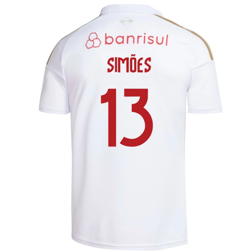 Danxen Heren Arthur Simões #13 Wit Rood Uitshirt Uittenue 2026/27 T-Shirt België