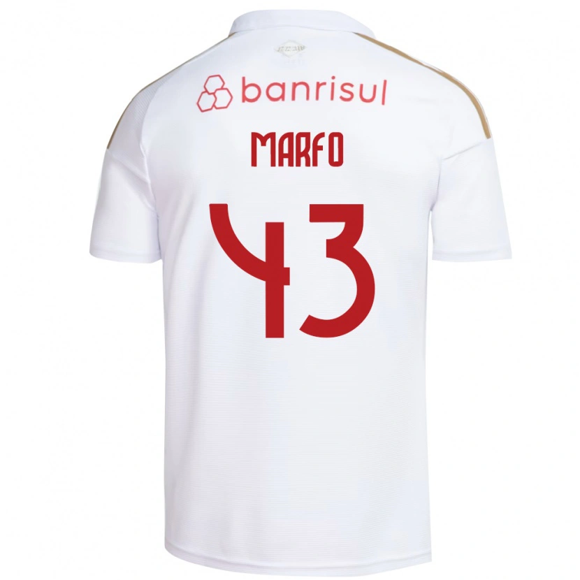 Danxen Heren Denis Marfo #43 Wit Rood Uitshirt Uittenue 2026/27 T-Shirt België