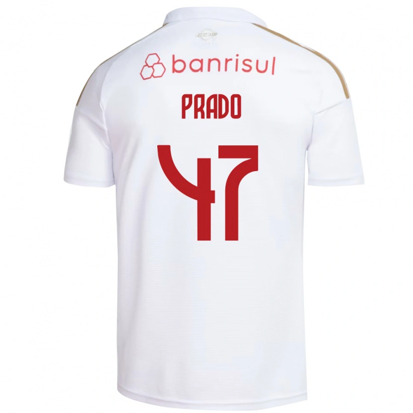 Danxen Heren Gustavo Prado #47 Wit Rood Uitshirt Uittenue 2026/27 T-Shirt België