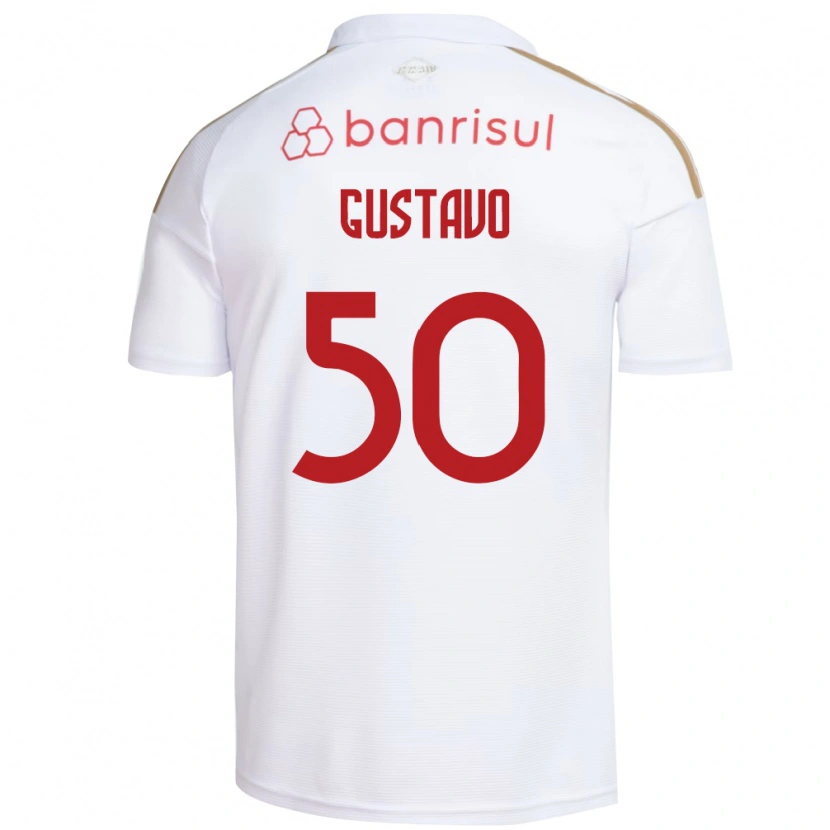 Danxen Heren Gustavo Dos Santos #50 Wit Rood Uitshirt Uittenue 2026/27 T-Shirt België