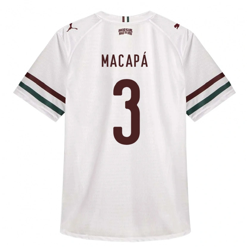 Danxen Heren Gabriel Macapá #3 Wit Groen Bordeaux Rood Uitshirt Uittenue 2026/27 T-Shirt België