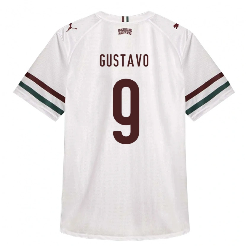 Danxen Heren Gustavo Teodoro Santos Da Silva #9 Wit Groen Bordeaux Rood Uitshirt Uittenue 2026/27 T-Shirt België