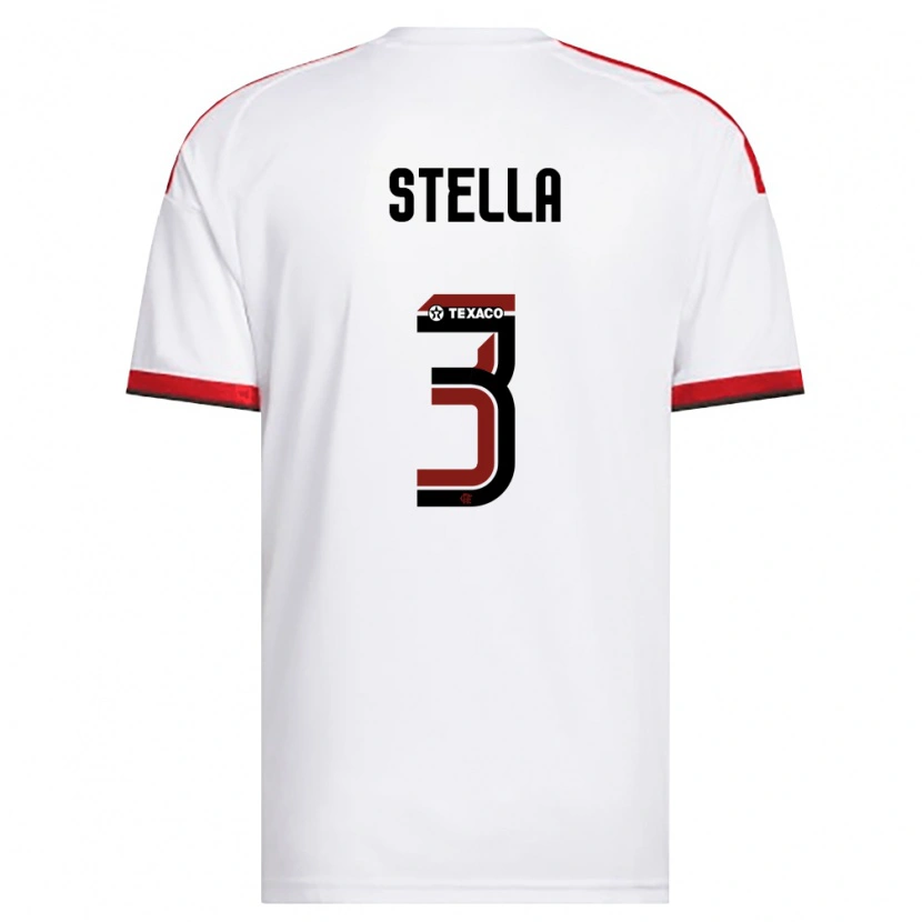 Danxen Heren Stella #3 Wit Rood Zwart Uitshirt Uittenue 2026/27 T-Shirt België