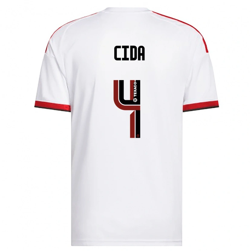 Danxen Heren Cida #4 Wit Rood Zwart Uitshirt Uittenue 2026/27 T-Shirt België