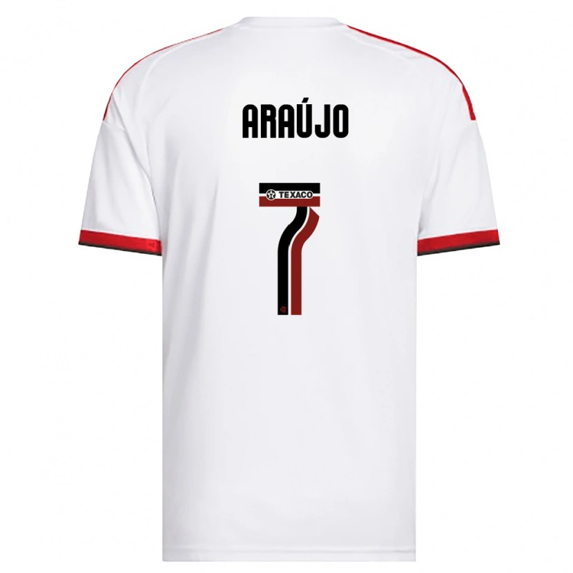 Danxen Heren Luiz Araújo #7 Wit Rood Zwart Uitshirt Uittenue 2026/27 T-Shirt België