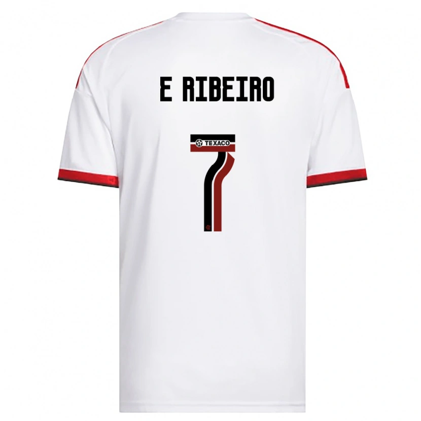 Danxen Heren Everton Ribeiro #7 Wit Rood Zwart Uitshirt Uittenue 2026/27 T-Shirt België