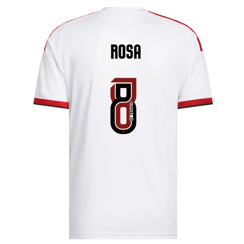 Danxen Heren Bruna Rosa #8 Wit Rood Zwart Uitshirt Uittenue 2026/27 T-Shirt België