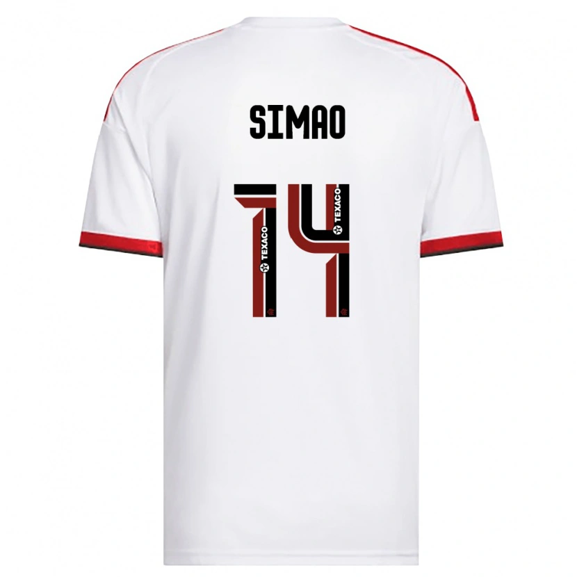 Danxen Heren Samhia Simao #14 Wit Rood Zwart Uitshirt Uittenue 2026/27 T-Shirt België