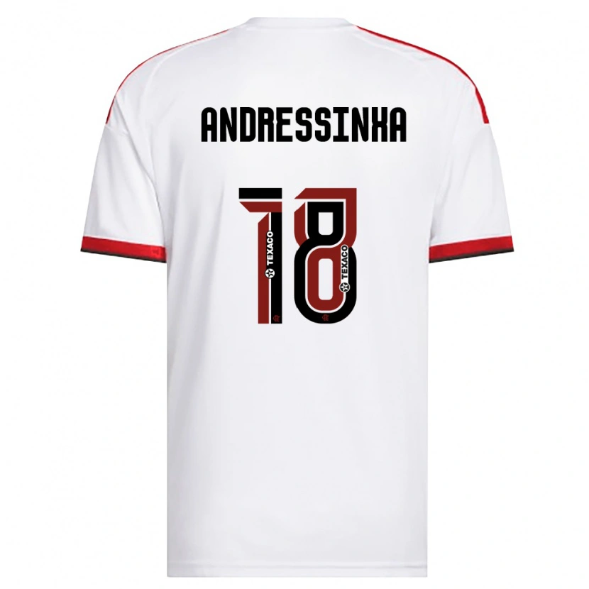 Danxen Heren Andressinha #18 Wit Rood Zwart Uitshirt Uittenue 2026/27 T-Shirt België
