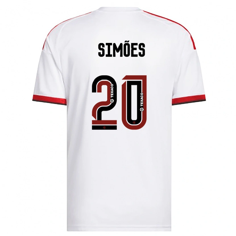 Danxen Heren Fabi Simões #20 Wit Rood Zwart Uitshirt Uittenue 2026/27 T-Shirt België