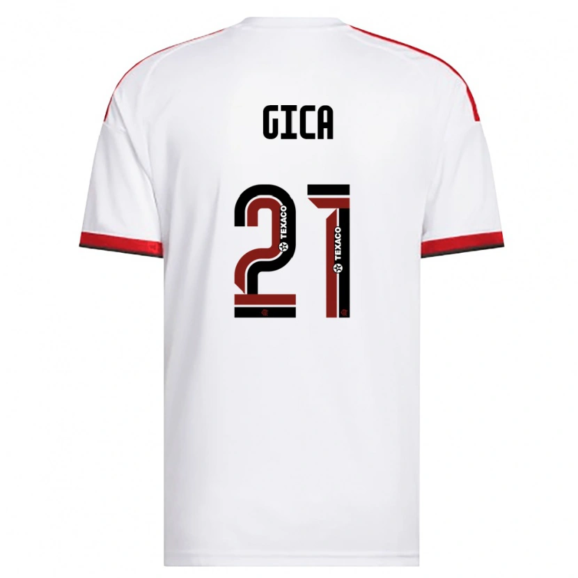 Danxen Heren Gica #21 Wit Rood Zwart Uitshirt Uittenue 2026/27 T-Shirt België