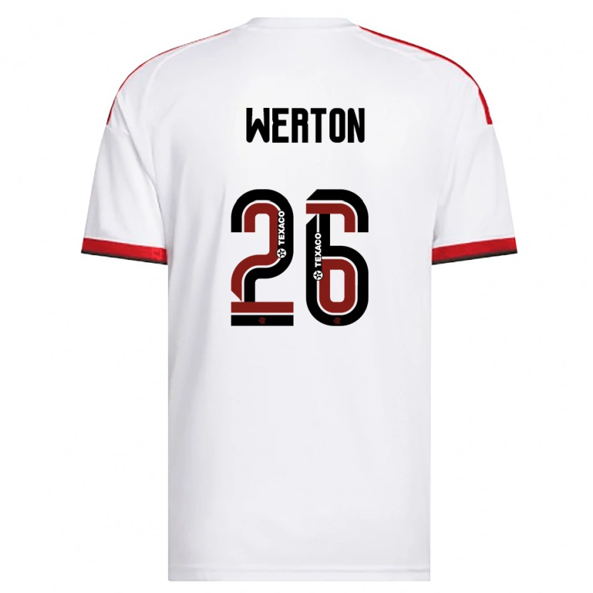 Danxen Heren Werton #26 Wit Rood Zwart Uitshirt Uittenue 2026/27 T-Shirt België