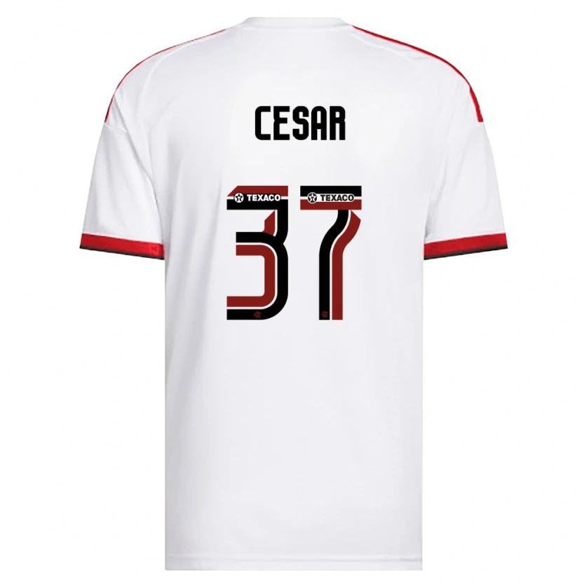 Danxen Heren Cesar #37 Wit Rood Zwart Uitshirt Uittenue 2026/27 T-Shirt België