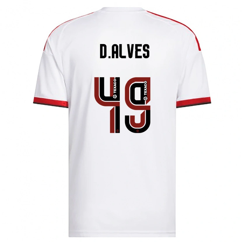 Danxen Heren Dyogo Alves #49 Wit Rood Zwart Uitshirt Uittenue 2026/27 T-Shirt België